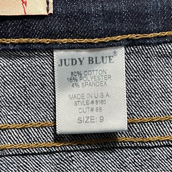 Judy Blue Made in the USA Dark Denim Button Fly Skinny Jeans Size 9 - Picture 5 of 6